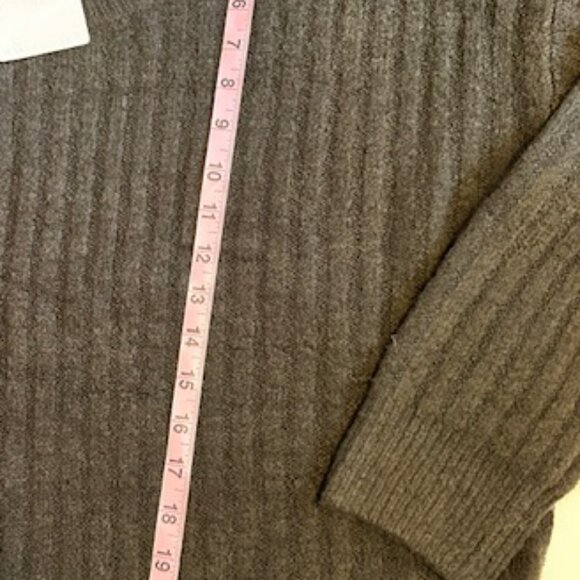 Miracle Sweater wide ribbed knit Deep Green Size M/L - Picture 2 of 3